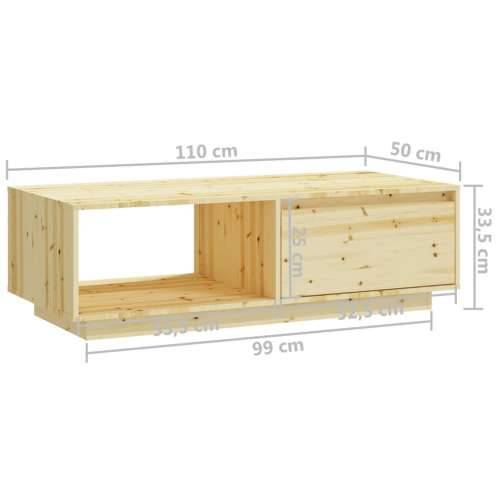 Stolić za kavu 110 x 50 x 33,5 cm od masivne jelovine Cijena