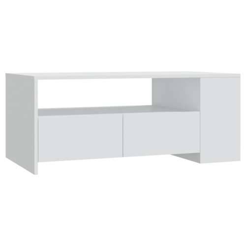 Stolić za kavu bijeli 102 x 55 x 42 cm od konstruiranog drva - Bijela 1 Cijena