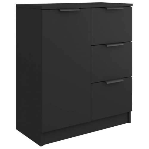 Komoda crna 60 x 30 x 70 cm od konstruiranog drva - Crna 1 Cijena