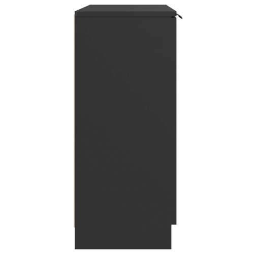 Komoda crna 60 x 30 x 70 cm od konstruiranog drva - Crna 1 Cijena