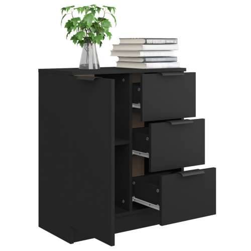 Komoda crna 60 x 30 x 70 cm od konstruiranog drva - Crna 1 Cijena