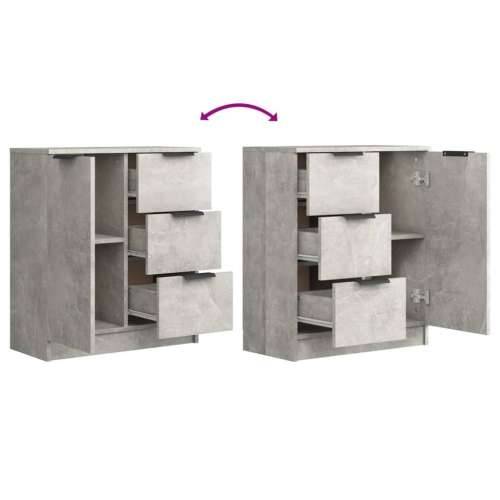 Komoda siva boja betona 60x30x70 cm od konstruiranog drva - Beton siva 1 Cijena