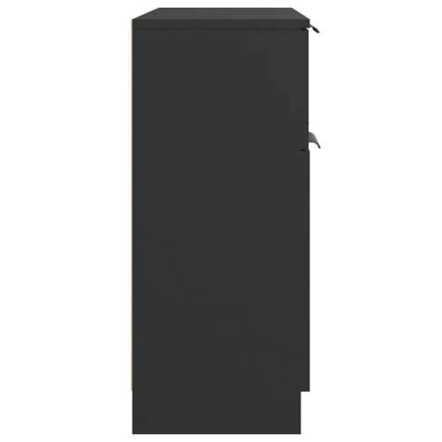 Komoda crna 60 x 30 x 70 cm od konstruiranog drva - Crna 1 Cijena