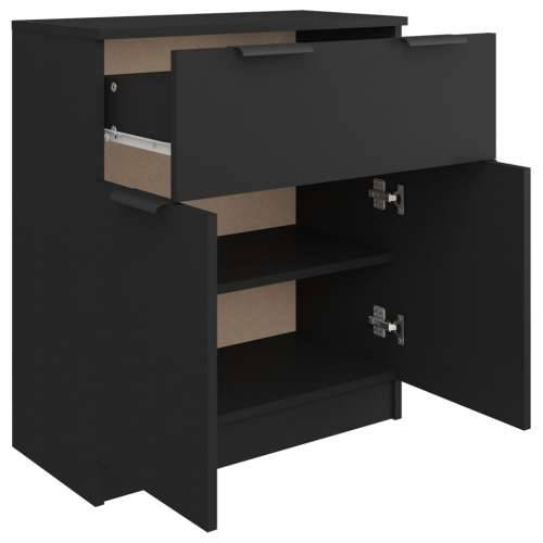 Komoda crna 60 x 30 x 70 cm od konstruiranog drva - Crna 1 Cijena