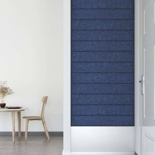 Zidne ploče 12 kom plava 90 x 15 cm tkanina 1,62 m² - Plava 90 x 15 cm 12 Pravokutno Cijena