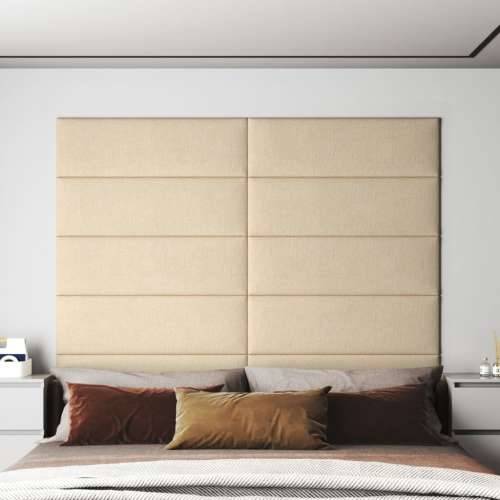 Zidne ploče 12 kom krem 90 x 30 cm tkanina 3,24 m² - Krema 90 x 30 cm 12 Pravokutno Cijena
