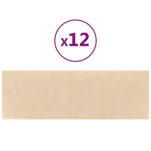 Zidne ploče 12 kom krem 90 x 30 cm tkanina 3,24 m² - Krema 90 x 30 cm 12 Pravokutno Cijena