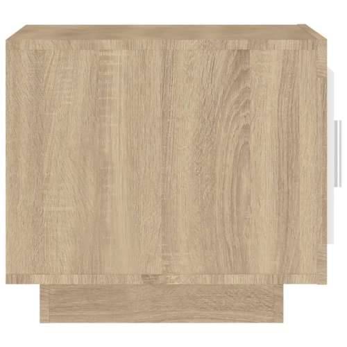 Stolić za kavu bijeli i hrast 51 x 50 x 45 cm konstruirano drvo - Bijela i boja hrasta sonome 1 Cijena