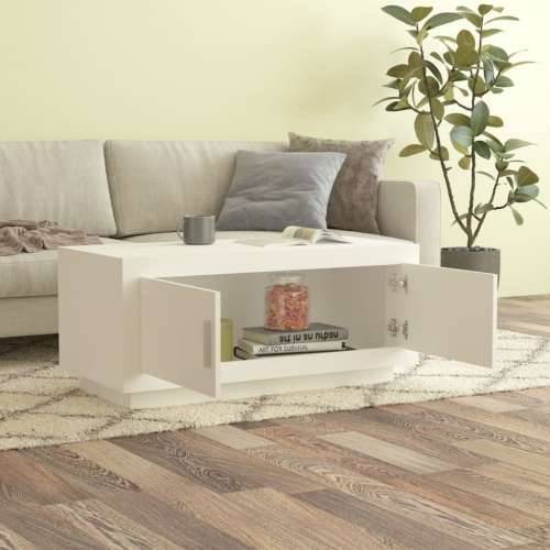 Stolić za kavu bijeli 102 x 50 x 45 cm od konstruiranog drva - Bijela 1 Cijena