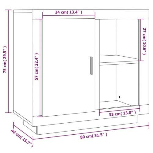 Komoda siva boja betona 80x40x75 cm - Beton siva 1 Cijena