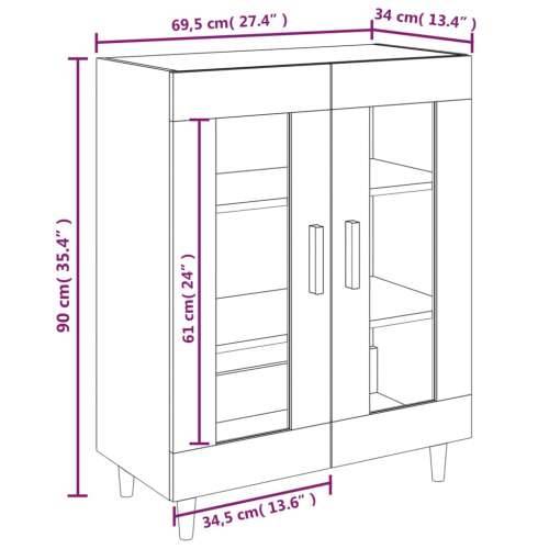 Komoda sjajna bijela 69,5x34x90 cm od konstruiranog drva - Visoko sjajno bijela 1 Cijena