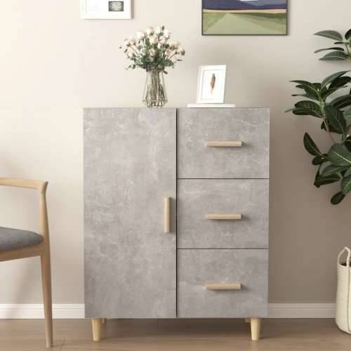 Komoda siva boja betona 69,5x34x90 cm od konstruiranog drva - Beton siva 1 Cijena