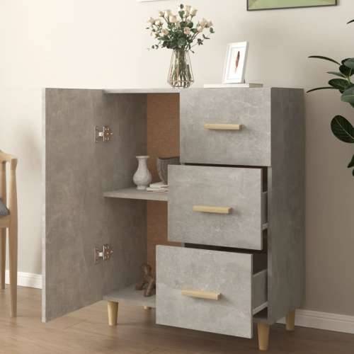 Komoda siva boja betona 69,5x34x90 cm od konstruiranog drva - Beton siva 1 Cijena