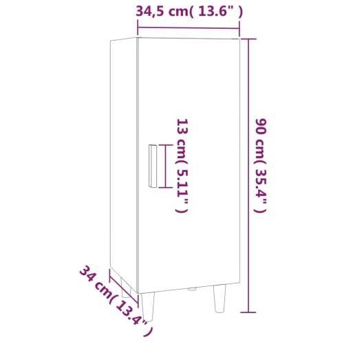 Komoda crna 34,5 x 34 x 90 cm od konstruiranog drva - Crna 1 Cijena