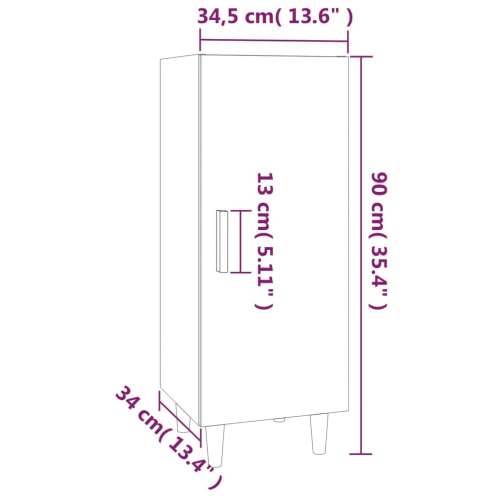 Komoda crna 34,5 x 34 x 90 cm od konstruiranog drva Cijena