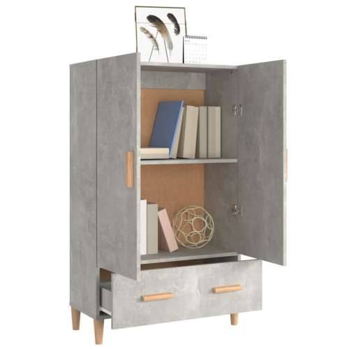 Visoka komoda siva boja betona 70x31x115 cm konstruirano drvo - Beton siva 1 Cijena