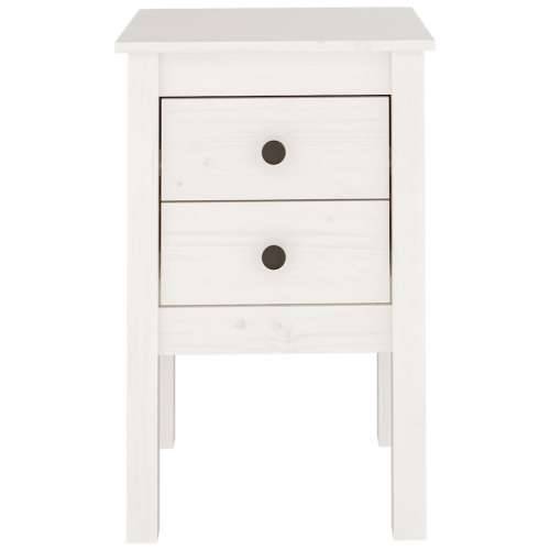 Noćni ormarići 2 kom bijeli 40x35x61,5 cm od masivne borovine - Bijela 2 Cijena