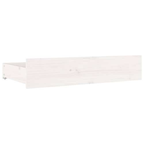 Ladice za krevet 4 kom bijele od masivne borovine - Bijela 90 x 57 x 18 cm Cijena