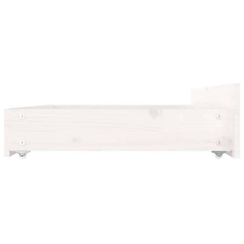 Ladice za krevet 4 kom bijele od masivne borovine - Bijela 90 x 57 x 18 cm Cijena