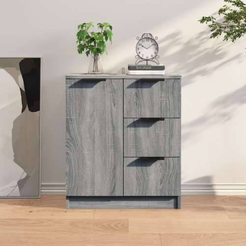 Komoda boja hrasta sonome 60 x 30 x 70 cm od konstruiranog drva - Sivi hrast sonoma 1 Cijena