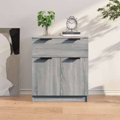 Komoda boja hrasta sonome 60 x 30 x 70 cm od konstruiranog drva - Sivi hrast sonoma 1 Cijena