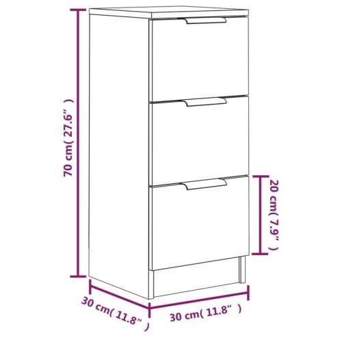 Komode 2kom boja hrasta sonome 30x30x70cm od konstruiranog drva - Sivi hrast sonoma 2 Cijena