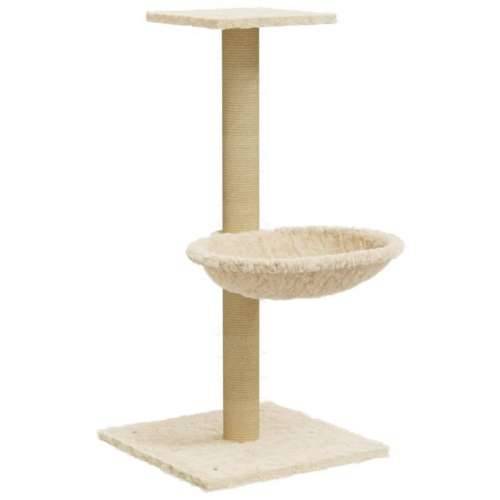 Penjalica za mačke - Kuća za mačke - Grebalica sa stupom za grebanje od sisala krem 74 cm - Krema Cijena