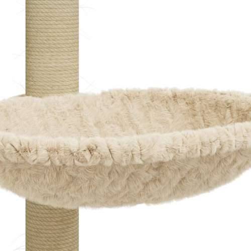 Penjalica za mačke - Kuća za mačke - Grebalica sa stupom za grebanje od sisala krem 74 cm - Krema Cijena