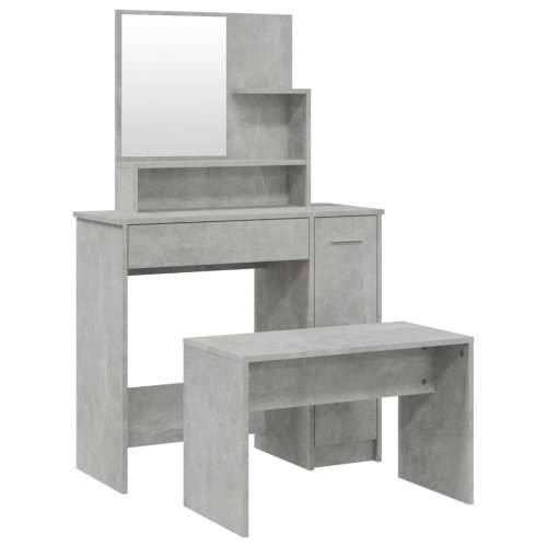 Set toaletni stolić siva boja betona 86,5x35x136 cm Cijena
