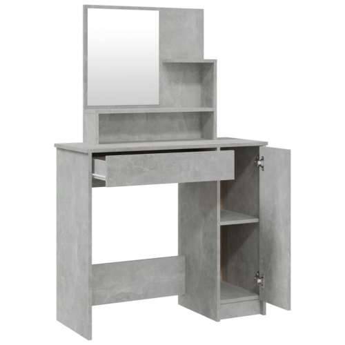 Set toaletni stolić siva boja betona 86,5x35x136 cm Cijena