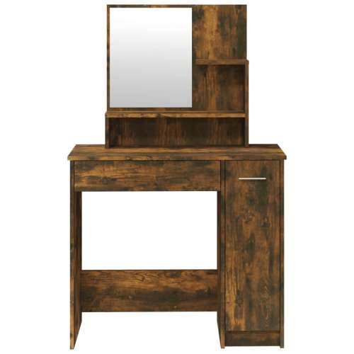Set toaletni stolić boja dimljenog hrasta 86,5x35x136 cm - Dimljeni hrast 1 Cijena