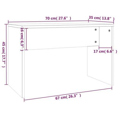 Set toaletni stolić boja dimljenog hrasta 86,5x35x136 cm - Dimljeni hrast 1 Cijena
