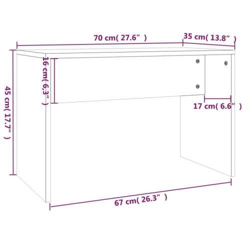 Set toaletni stolić boja dimljenog hrasta 86,5x35x136 cm Cijena