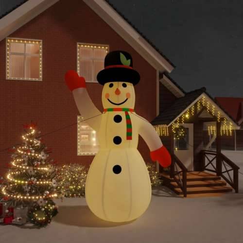 Božićni snjegović na napuhavanje s LED svjetlima 455 cm Cijena