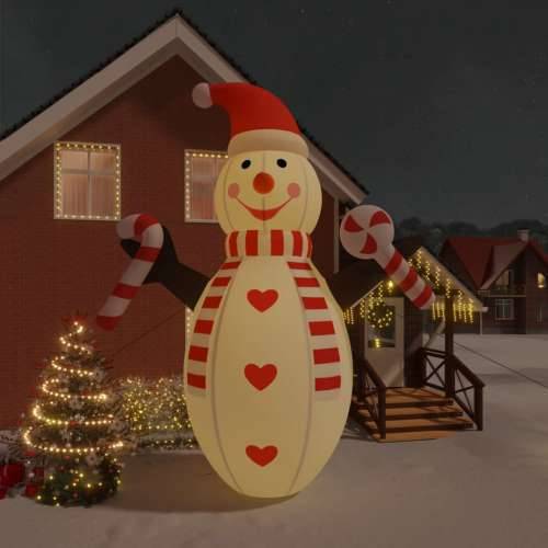 Božićni snjegović na napuhavanje s LED svjetlima 630 cm Cijena