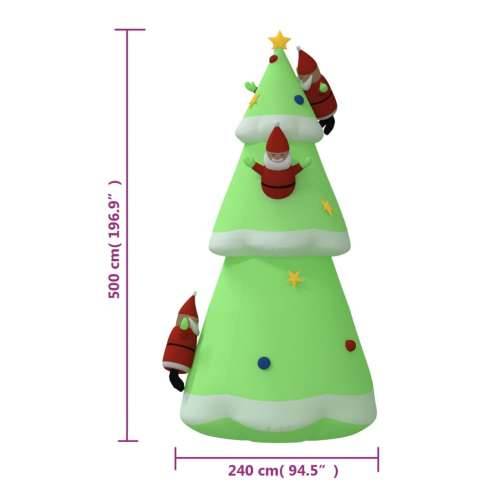 Božićno drvce na napuhavanje s LED svjetlima 500 cm Cijena