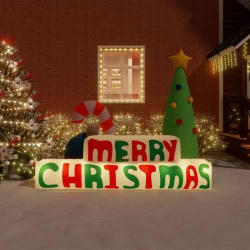 Ukras na napuhavanje “Merry Christmas” s LED svjetlima 197 cm Cijena