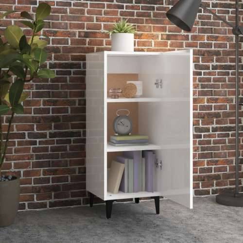 Komoda sjajna bijela 34,5x34x90 cm od konstruiranog drva - Visoko sjajno bijela 1 Cijena