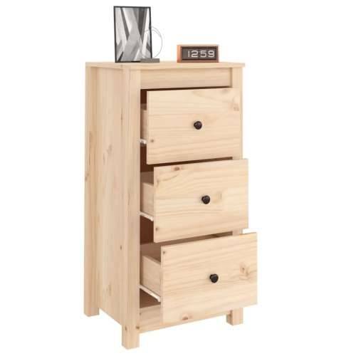 Komode 2 kom 40x35x80 cm od masivne borovine - Prirodna 2 Ormarić s 3 ladice Cijena