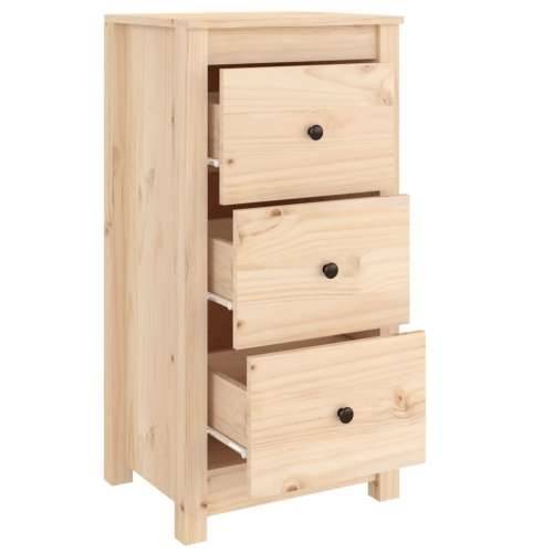 Komode 2 kom 40x35x80 cm od masivne borovine - Prirodna 2 Ormarić s 3 ladice Cijena