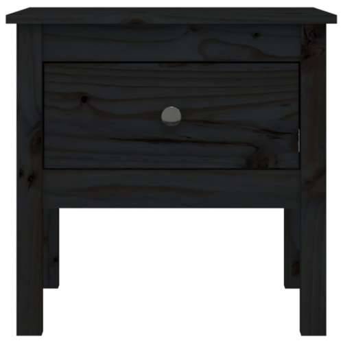 Bočni stolić crni 50x50x49 cm od masivne borovine Crna 50 x 50 x 49 cm 1 Cijena