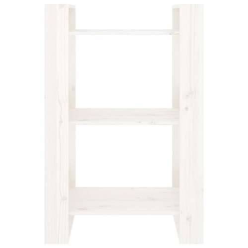 Ormarić za knjige / pregrada bijeli 60x35x91 cm od borovine - Bijela 1 Cijena