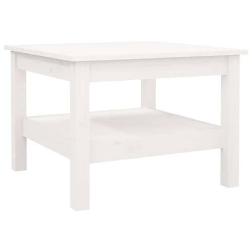 Stolić za kavu bijeli 55x55x40 cm od masivne borovine - Bijela 55 x 55 x 40 cm 1 Cijena