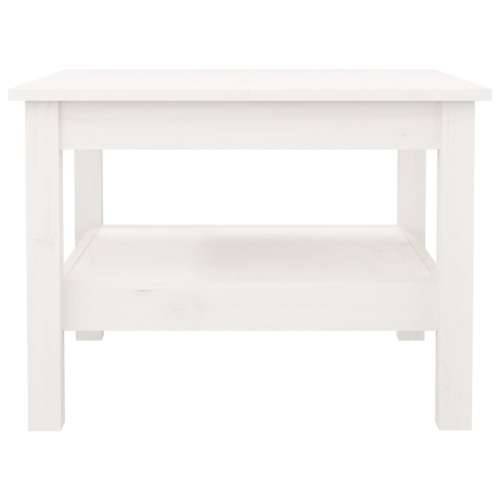Stolić za kavu bijeli 55x55x40 cm od masivne borovine - Bijela 55 x 55 x 40 cm 1 Cijena