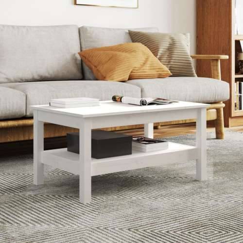 Stolić za kavu bijeli 80x50x40 cm od masivne borovine - Bijela 80 x 50 x 40 cm 1 Cijena
