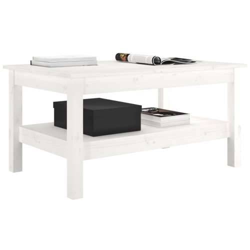Stolić za kavu bijeli 80x50x40 cm od masivne borovine - Bijela 80 x 50 x 40 cm 1 Cijena
