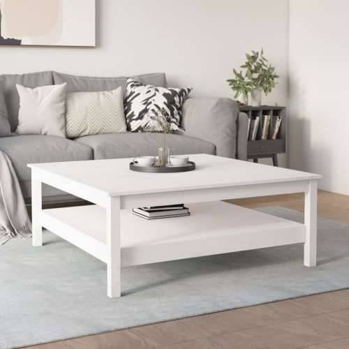 Stolić za kavu bijeli 100x100x40 cm od masivne borovine - Bijela 100 x 100 x 40 cm 1 Cijena