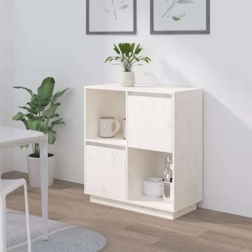 Komoda bijela 74 x 35 x 80 cm od masivne borovine - Bijela 1 Cijena