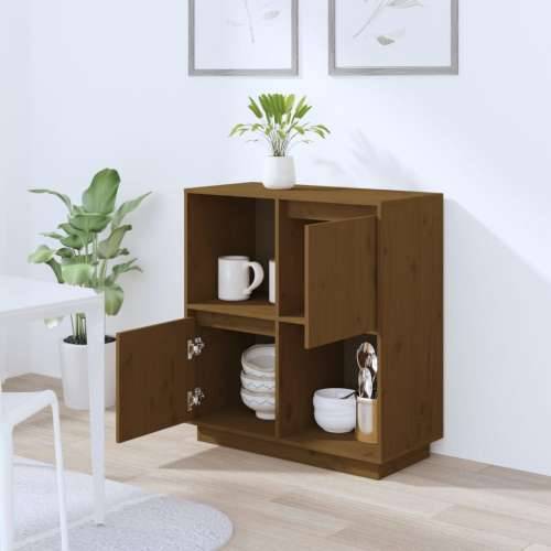 Komoda smeđa boja meda 74 x 35x 80 cm od masivne borovine - boja meda 1 Cijena