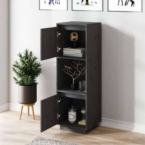 Visoka komoda siva 38 x 35 x 117 cm od masivne borovine Siva 1 Cijena